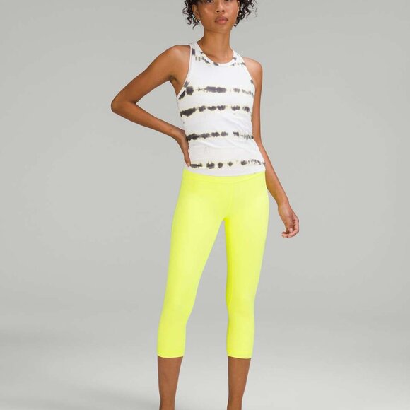 Lululemon Align High Rise Crop 21" Electric Lemon Size 4 - Picture 3 of 6
